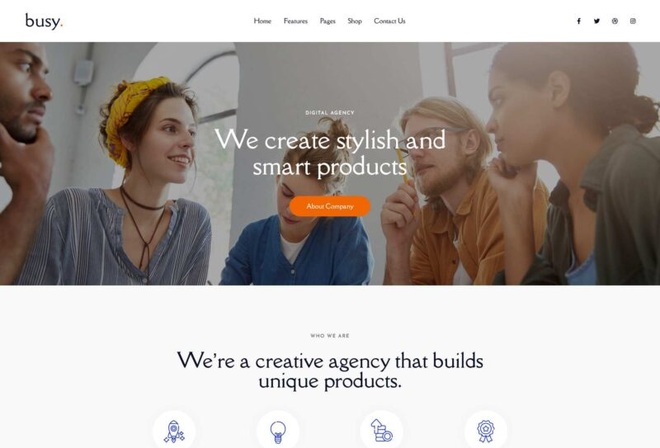 Busy | Modern Corporate & Business Portfolio Elementor Template Kit