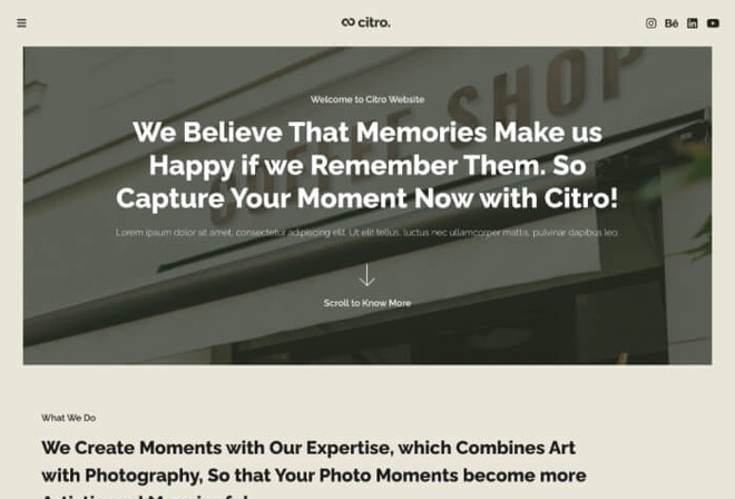 Citro - Photography & Portfolio Elementor Template Kit
