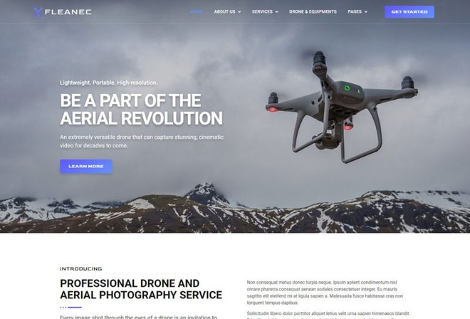 Fleanec - Template Kit for Drone Aerial Photography & Videography