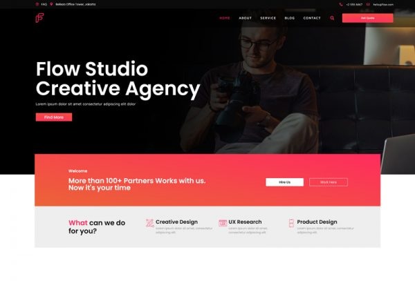 Flow - Creative Ageny Elementor Kit