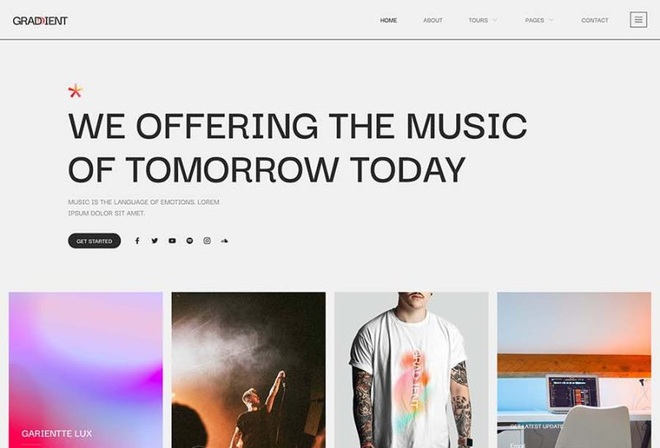 Graddient - Music Band & Musician Elementor Template Kit