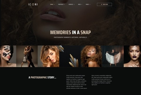 Iconi - Photography & Portfolio Elementor Template Kit