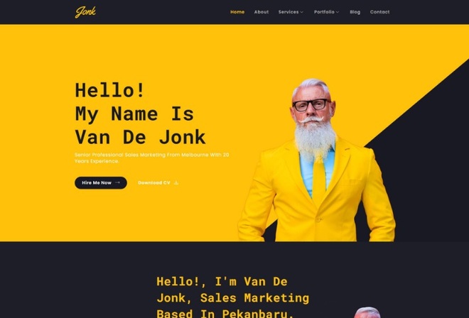 Jonk - Resume CV & Portfolio Template kit
