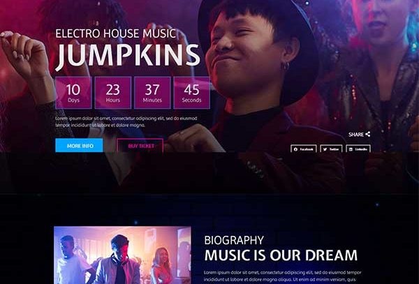 Jumpkins - Music & Event Elementor Template Kit