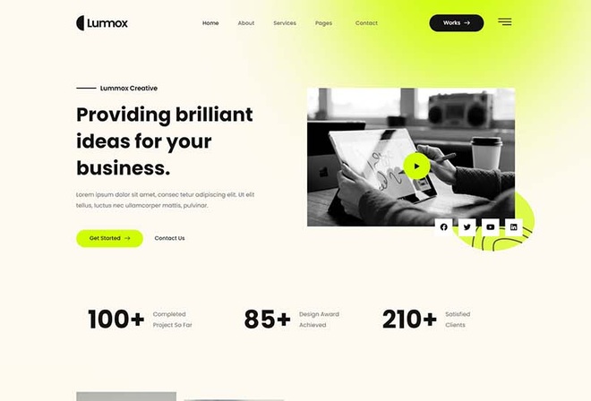 Lummox - Creative Agency Elementor Template Kit