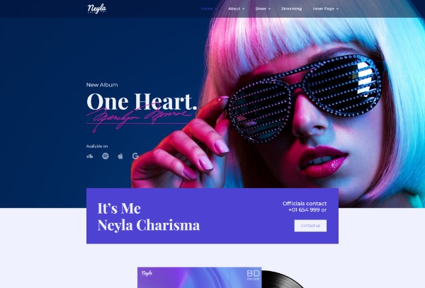 Neyla Singer - Elementor Template Kit for Musician