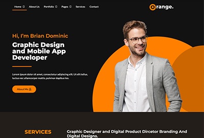 Orange - CV / Creative Portfolio Elementor Template Kits