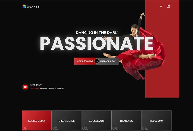 Ouakee - Creative Company & Professional Portfolio Elementor Template Kit