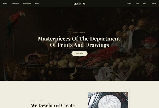 Ozeum - Modern Art Gallery and Museum WordPress Theme