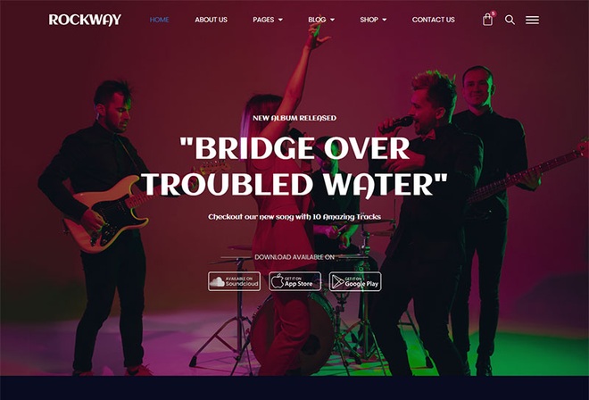 Rockway - Music Band & Musician Elementor Template Kit