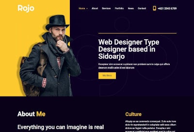 Rojo - Personal Portfolio Template Kit