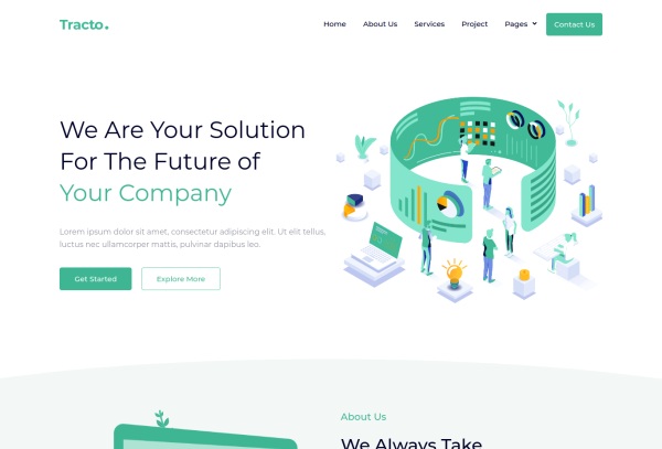 Tracto - Creative Agency Elementor Template Kit