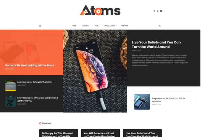 Atoms Elementor Template Kit