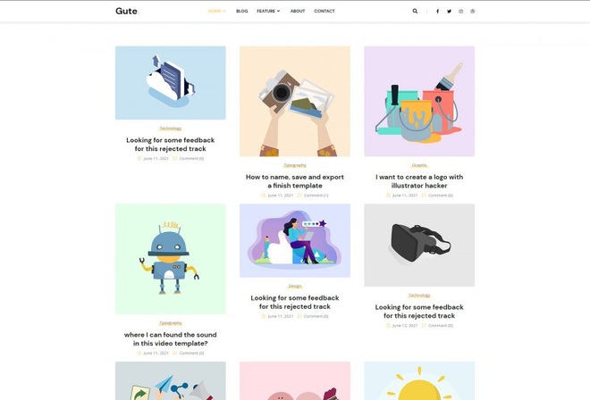 Gute | Minimalist Blog