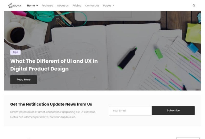 Mora - Modern Blog Elementor Template Kit
