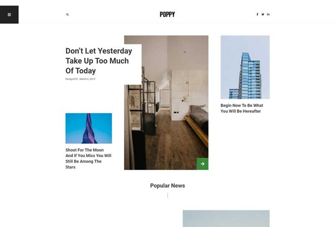 Poppy Elementor Template Kit