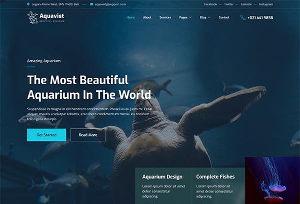 Aquavist – Fish Aquarium & Aquascape Elementor Template Kit