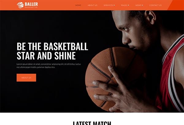 Baller – Basketball Team & Sports Club Elementor Template Kit