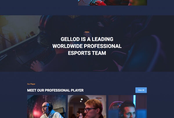 GellodKit - Esport Website Template Kit