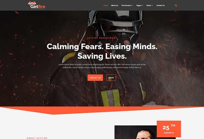 Getfire - Firefighter Department Elementor Template Kit