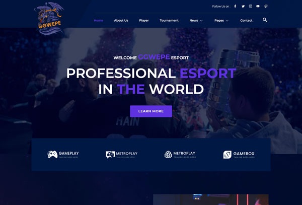 GGWEPE – Esports & Gaming Template Kit