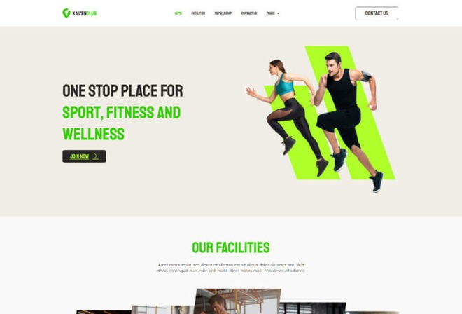 Kaizen - Sport Club Elementor Template Kit