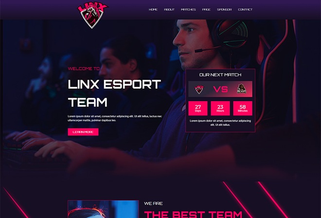 Linx - Esport Elementor Template Kit
