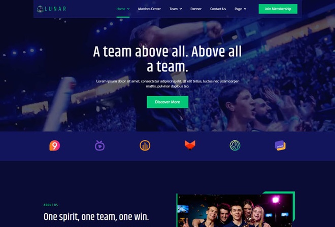 Lunar - Template Kit for eSport & Gaming