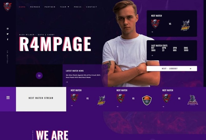 Ninja E-Sport - Gaming Elementor Kit