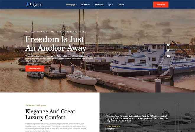 Ragatta - Yacht Club & Boat Rental Elementor Template Kit