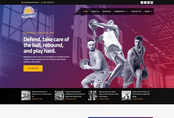 Rebound - Template kit for Basketball team