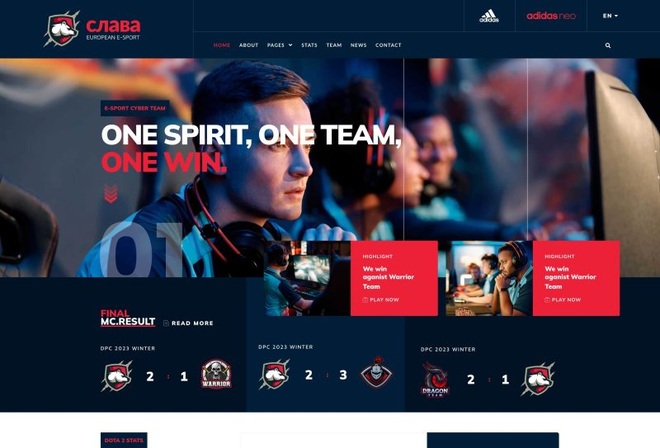 Slava - Esport Elementor Template Kit