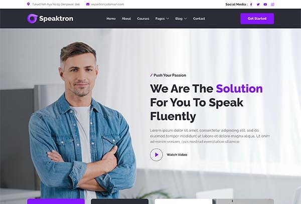 Speaktron – Public Speaker & Life Coach Elementor Template Kit