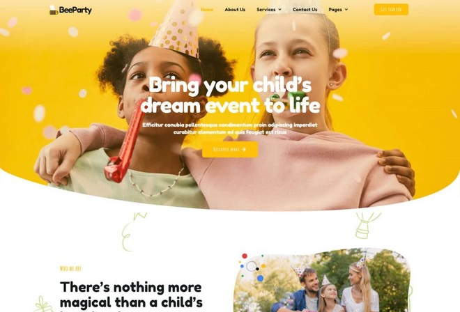 BeeParty - Template kit for kids Birthday Planner