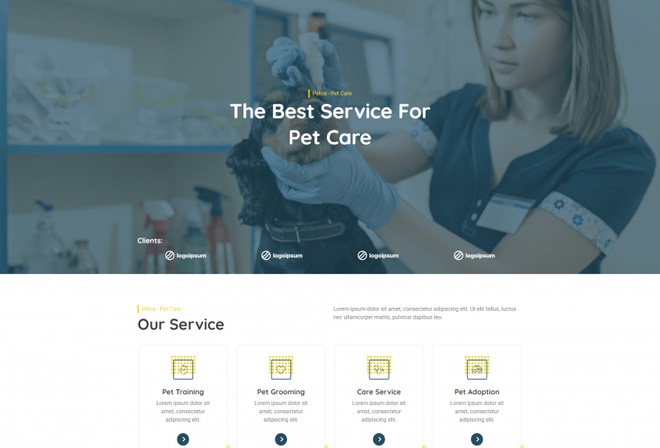 Petca - Pet Care Elementor Template Kit