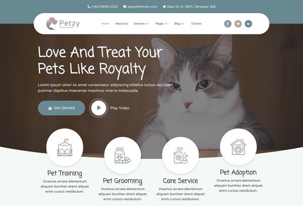 Petzy – Pet Care & Veterinary Elementor Template Kit