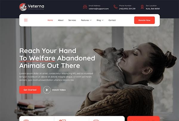 Veterna – Pet Rescue & Animal Welfare Elementor Template Kit