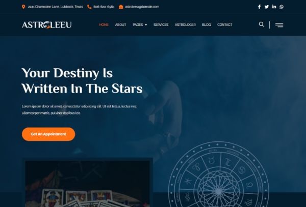 Astroleeu - Astrology and Numerology Elementor Template Kit