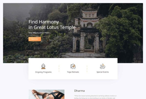 AxiomThemes Buddhist Temple Template Kit