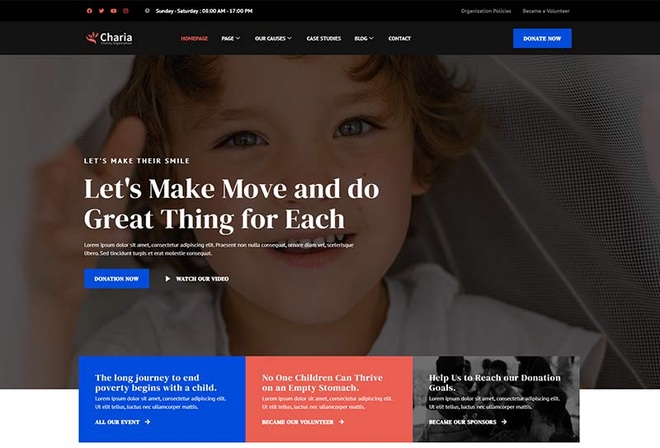 Charia - Charity & Donation Elementor Template Kit