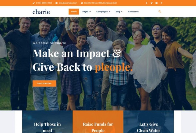 Charie - Charity NonProfit Elementor Template Kit