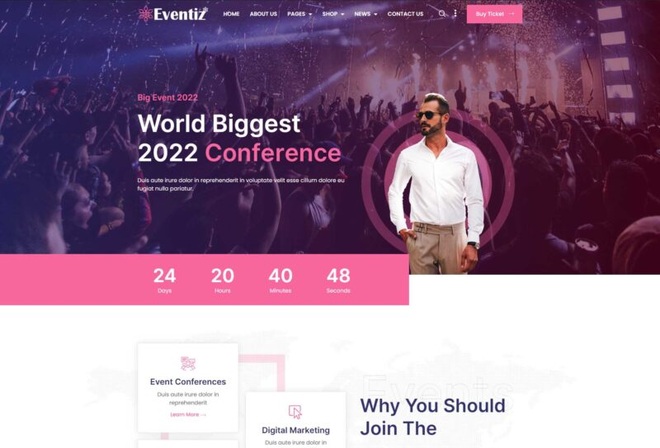 Eventiz - Event & Conference Elementor Template kit