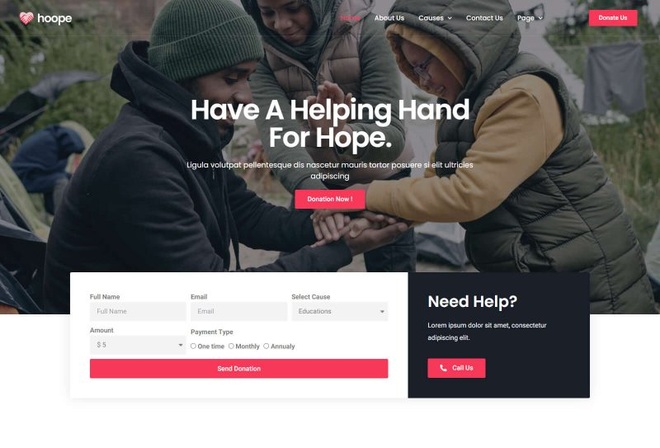 Hoope - Template kit for charity