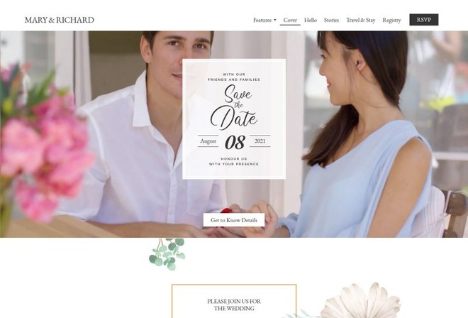 Weddon - Wedding Event Invitation Elementor Template Kit