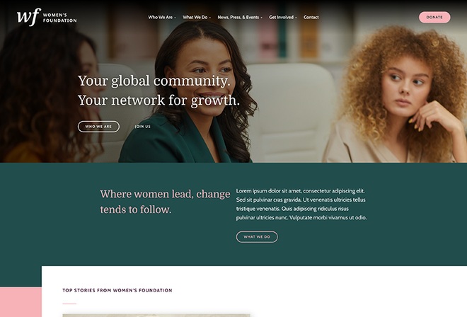 Women’s Foundation | Non-Profit WordPress Elementor Template Kit