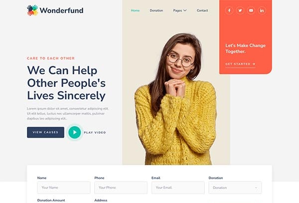 Wonderfund – Fundraising & Charity Elementor Template Kit