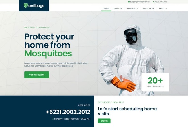 Antibugs - Template kit for pest control services