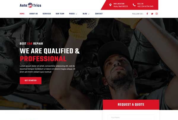 AutoTrics – Car Repair & Auto Service Elementor Template Kit