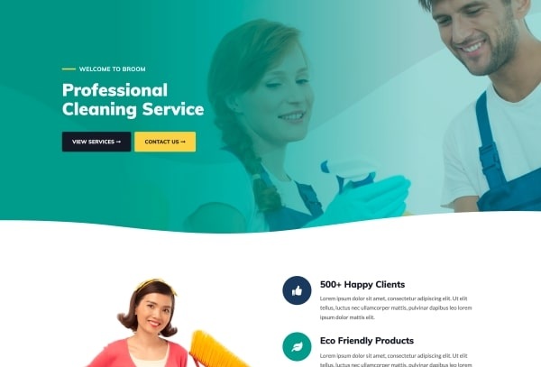 Broom - Cleaning Company Template Kit
