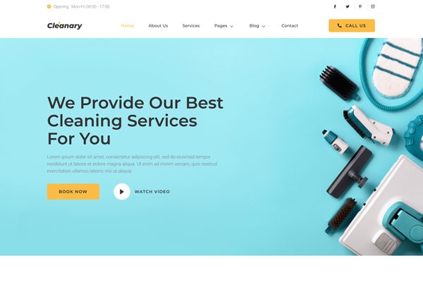 Cleanary - Cleaning Service Company Elementor Template Kit
